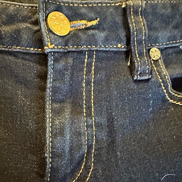Tory Burch Dark Wash Ankle Jeans Women's Size 26 Straight Leg - Picture 6 of 11